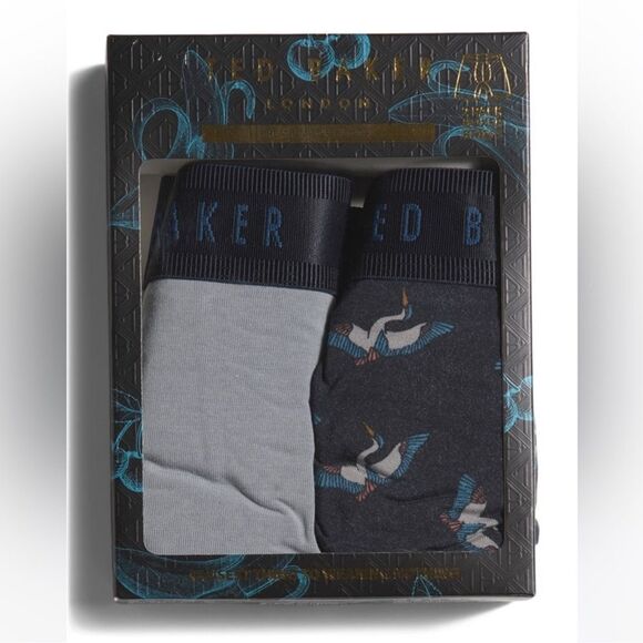 Ted Baker S Multicolored Gray Black Blue Boxer Briefs - Picture 3 of 4